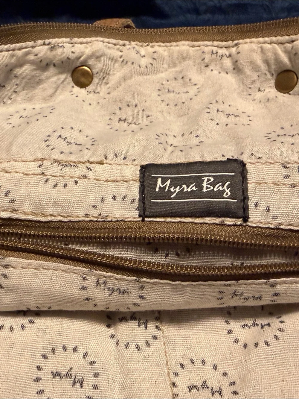 Myra Bag Taupe, Cream & Tan Canvas Suede Duffel Shoulder Bag